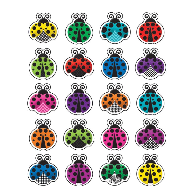 Colorful Ladybugs Stickers (Pack of 12) - Stickers - Teacher Created Resources