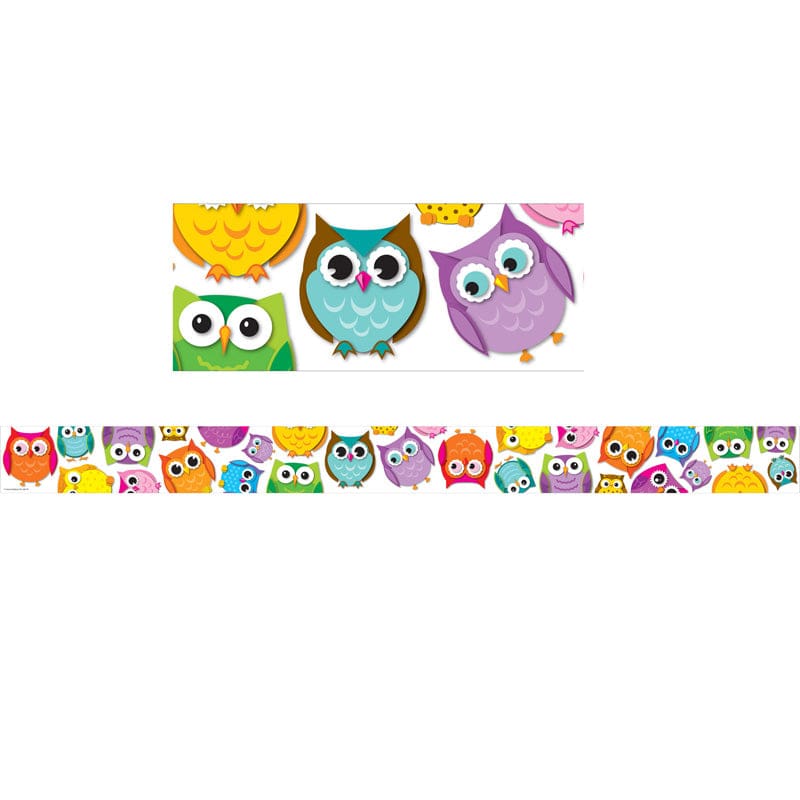 Colorful Owls Border (Pack of 10) - Border/Trimmer - Carson Dellosa Education