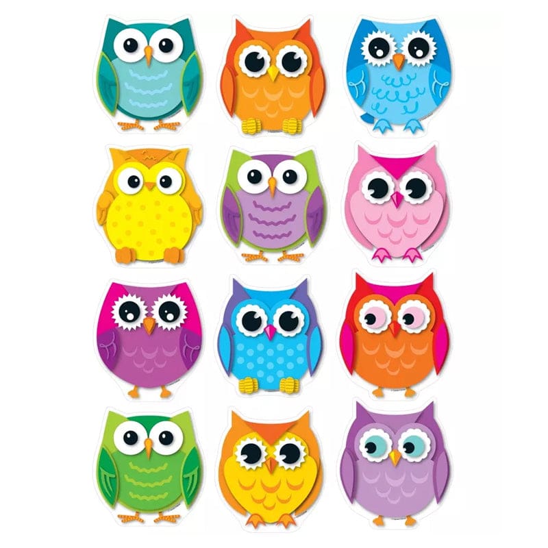 Colorful Owls Cut Outs 36Ct (Pack of 8) - Accents - Carson Dellosa Education