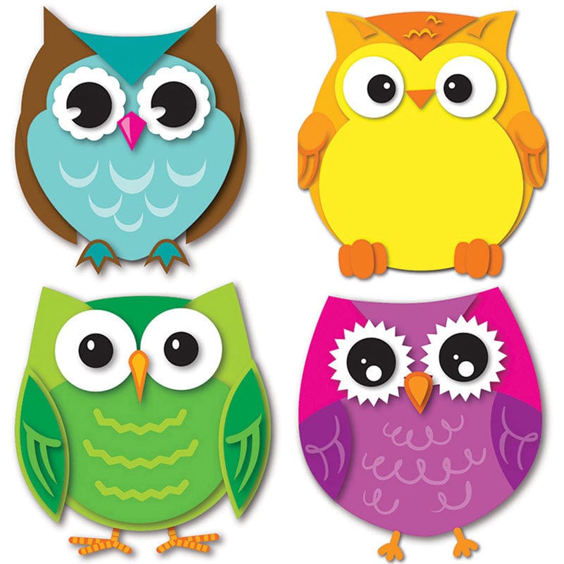 Colorful Owls Cut Outs (Pack of 10) - Accents - Carson Dellosa Education