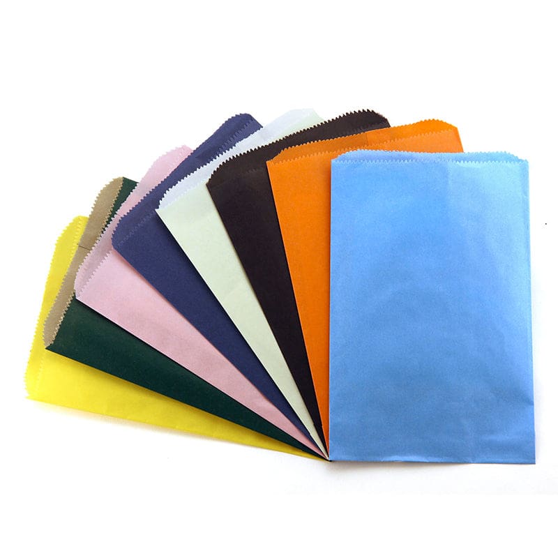 Colorful Paper Bags 6X9 Asstd Color Pinch Bottom (Pack of 6) - Craft Bags - Hygloss Products Inc.