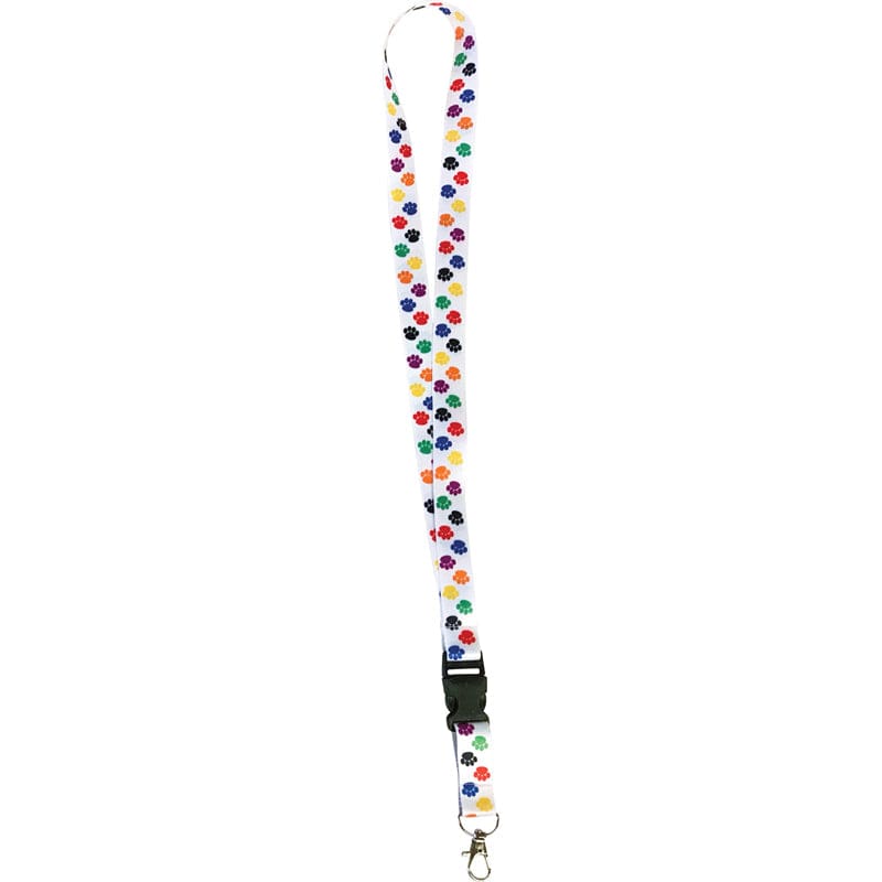 Colorful Paw Print Lanyard (Pack of 10) - Accessories - Teacher Created Resources