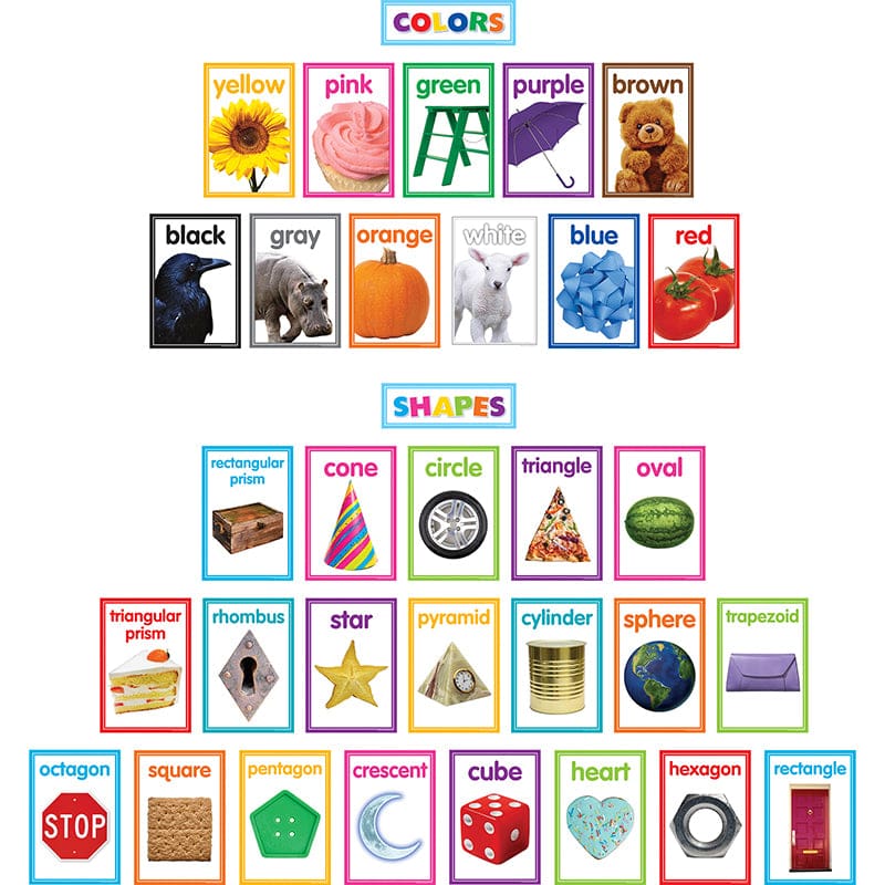 Colorful Photo Shapes & Colrs Bb St (Pack of 3) - Classroom Theme - Teacher Created Resources