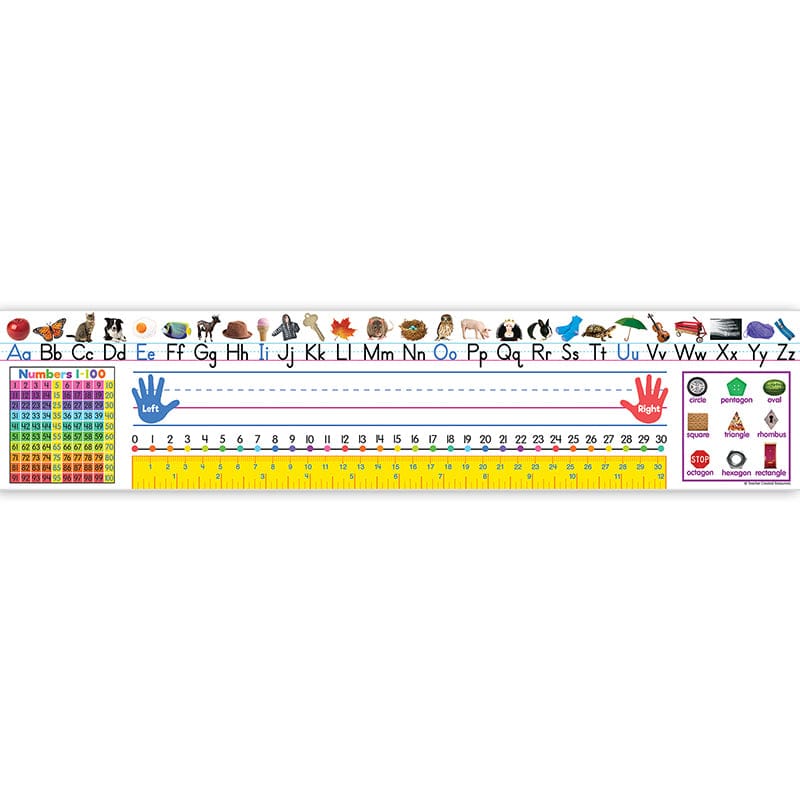 Colorful Print Jumbo Name Plates Traditional (Pack of 6) - Name Plates - Teacher Created Resources