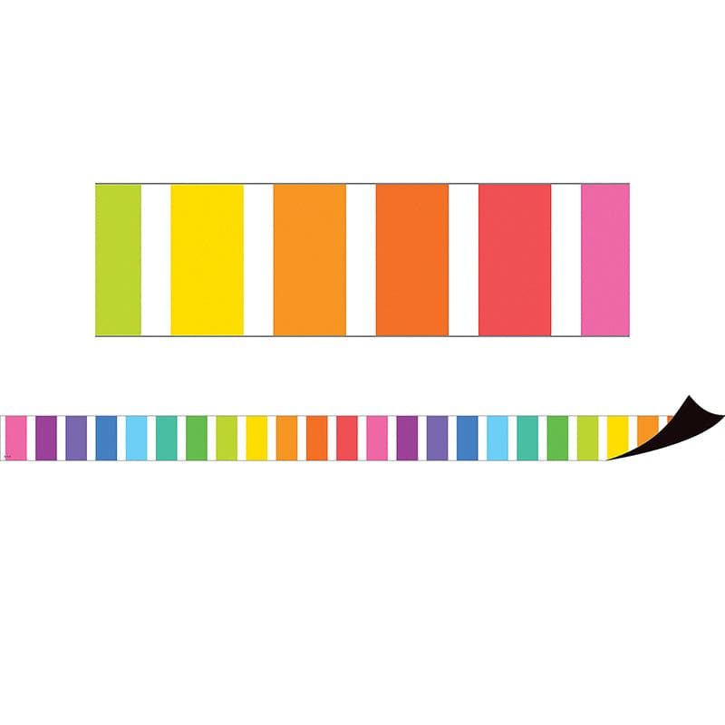 Colorful Stripes Magnetic Border (Pack of 6) - Border/Trimmer - Teacher Created Resources