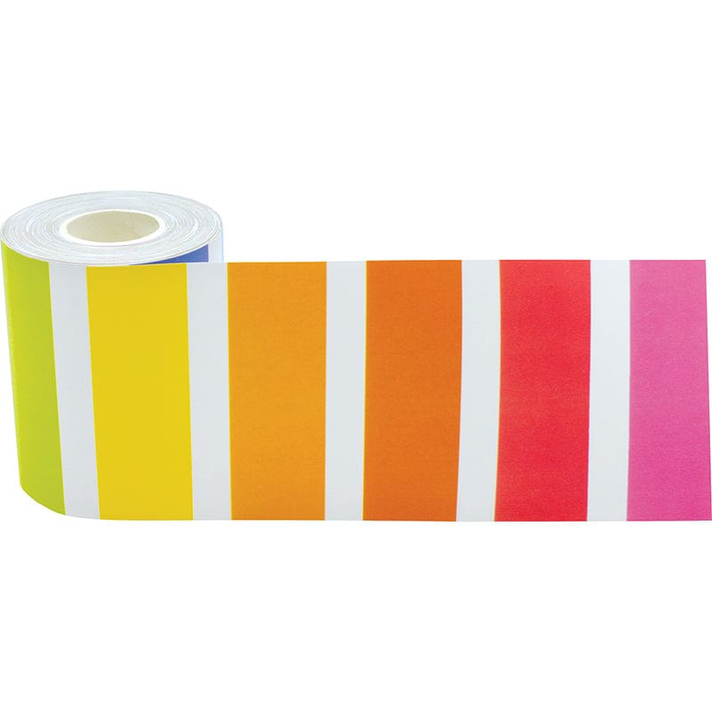 Colorful Stripes Rolled Border (Pack of 6) - Border/Trimmer - Teacher Created Resources