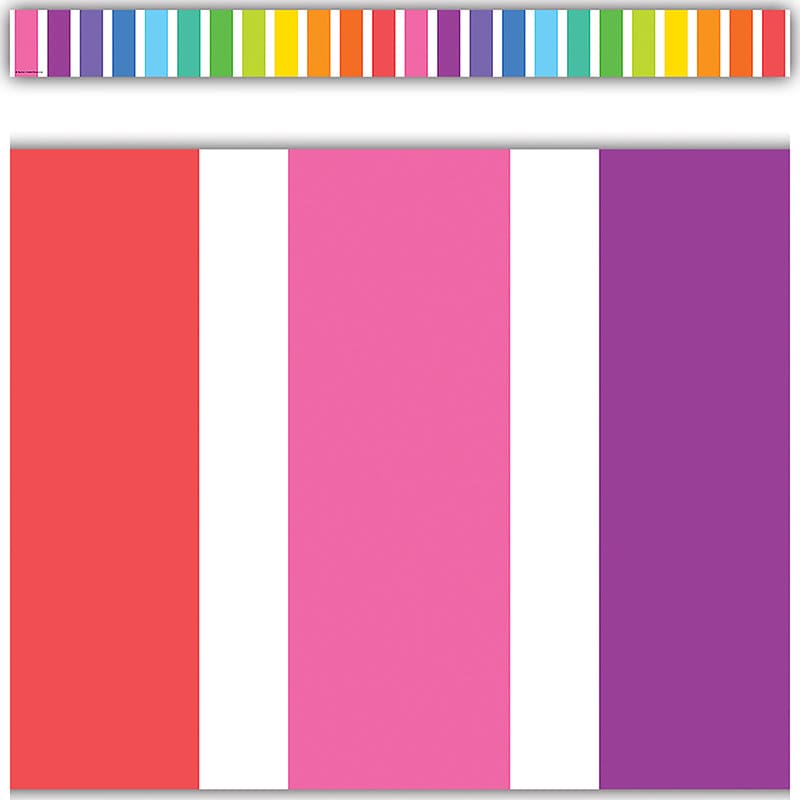 Colorful Stripes Straight Border (Pack of 10) - Border/Trimmer - Teacher Created Resources