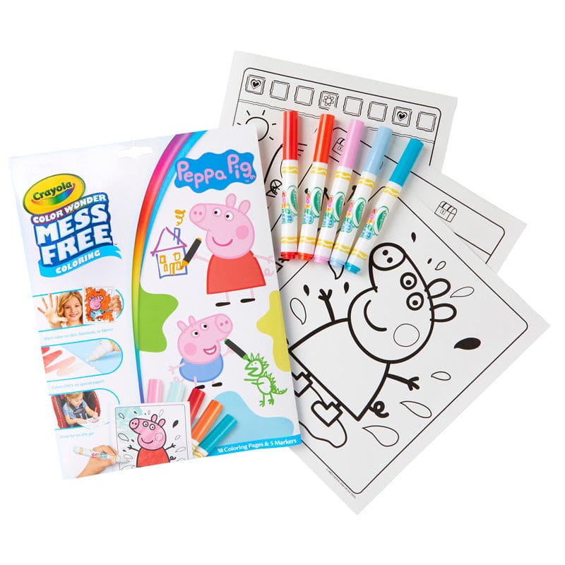 Coloring Pad & Markers Peppa Pig Color Wonder (Pack of 6) - Art Activity Books - Crayola LLC