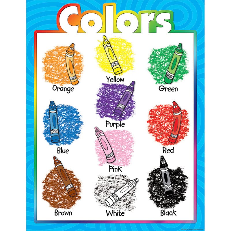 Colors Early Learning Chart (Pack of 12) - Miscellaneous - Teacher Created Resources