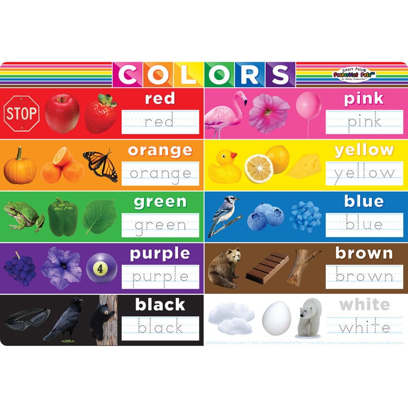Colors Postermat Pals Smart Poly Single Sided (Pack of 12) - Math - Ashley Productions