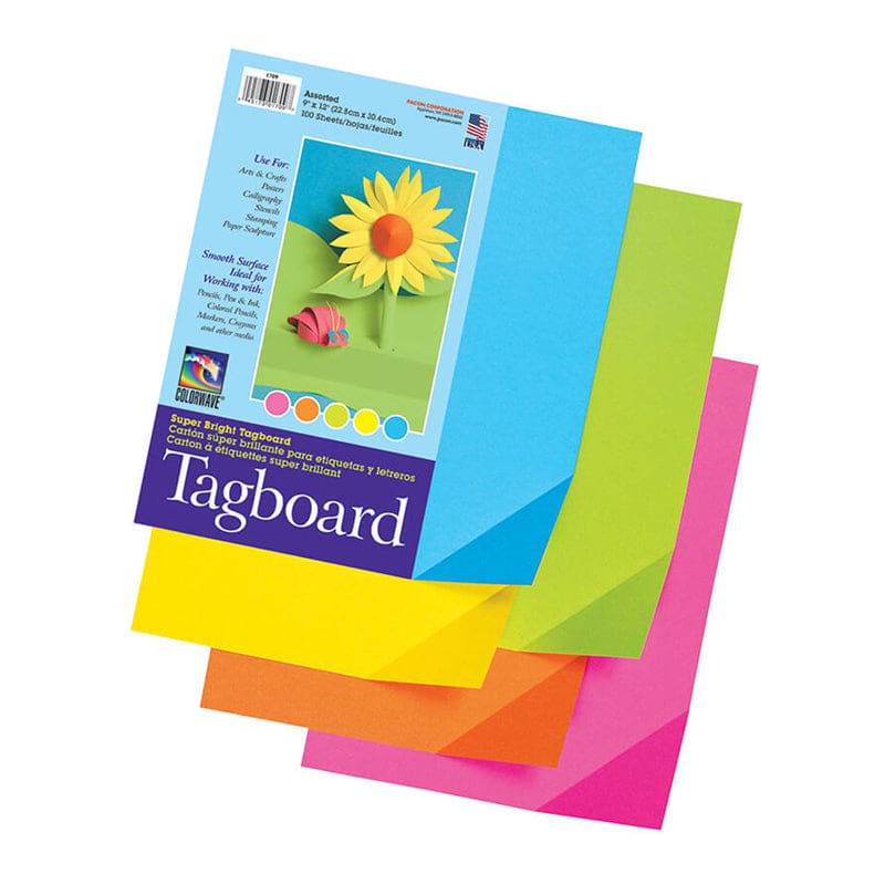 Colorwave Super Bright Tagboard 9 X 12 Inches (Pack of 2) - Tag Board - Dixon Ticonderoga Co - Pacon