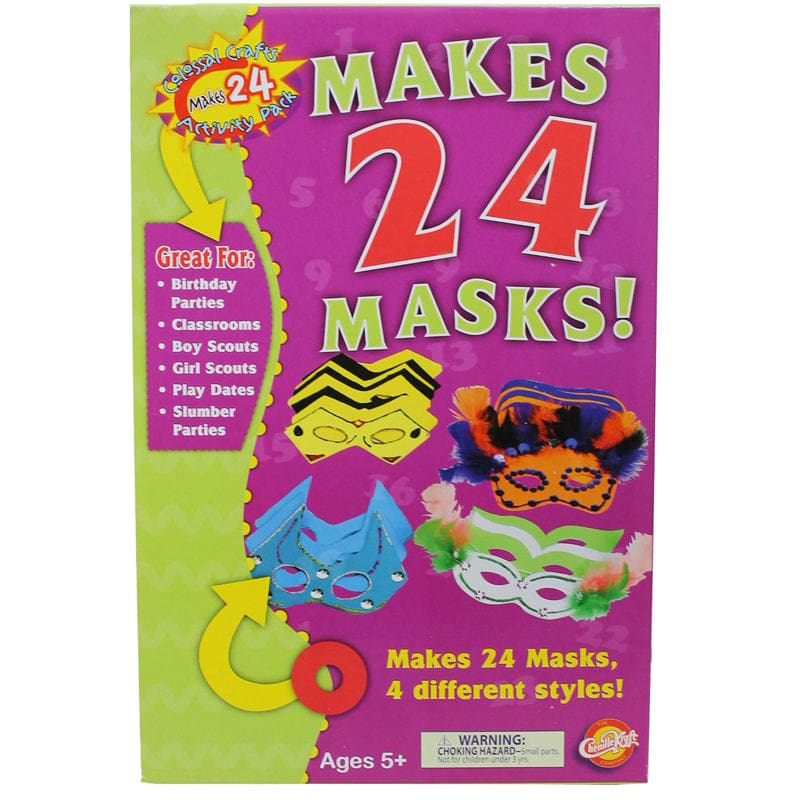 Colossal Craft Packs Masks (Pack of 2) - Art & Craft Kits - Dixon Ticonderoga Co - Pacon