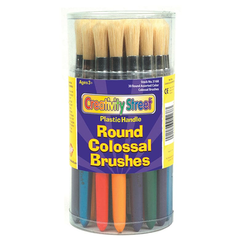 Colossal Round Plastic Handle Brush Assortment-Multi - Paint Brushes - Dixon Ticonderoga Co - Pacon