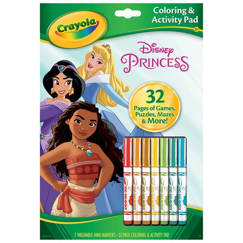 Colrng & Actvty Pad Disney Princess with Markers (Pack of 8) - Art Activity Books - Crayola LLC