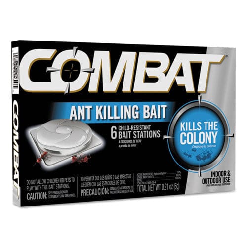 Combat Combat Ant Killing System Child-resistant Kills Queen And Colony 6/box 12 Boxes/carton - Janitorial & Sanitation - Combat®