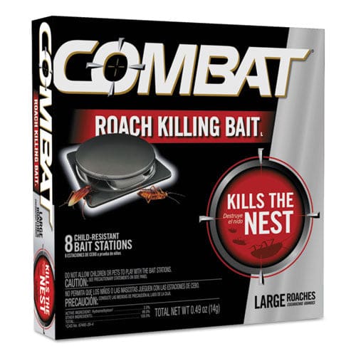 Combat Source Kill Large Roach Killing System Child-resistant Disc 8/box - Janitorial & Sanitation - Combat®