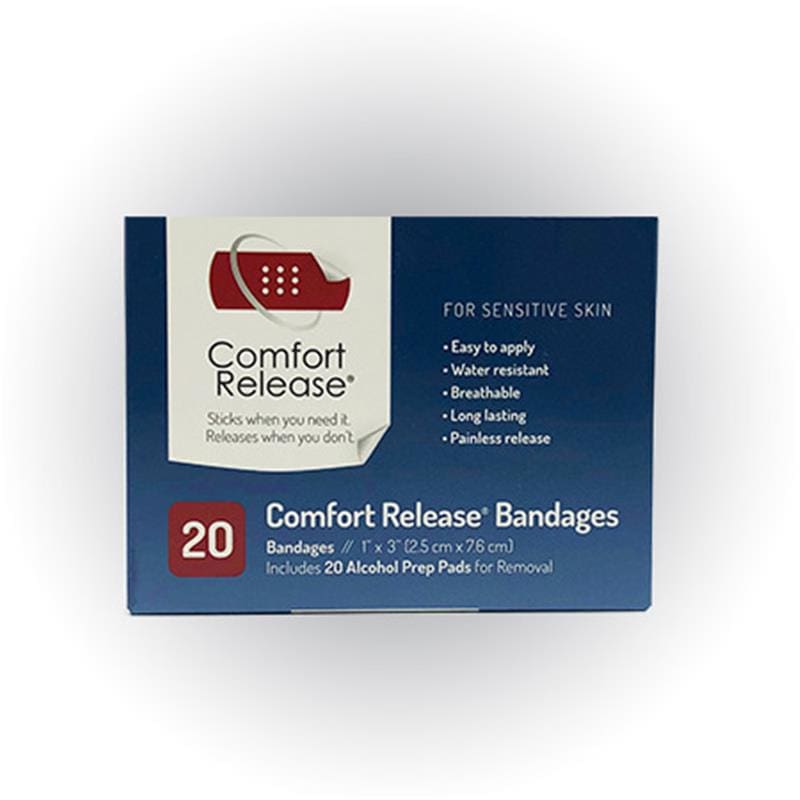 Comfort Release Comfort Release Bandage 1 X 3 With Prep Box of 20 (Pack of 3) - Item Detail - Comfort Release