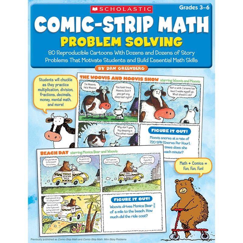 Comic Strip Math Problem Solving Gr 3-6 (Pack of 3) - Activity Books - Scholastic Teaching Resources