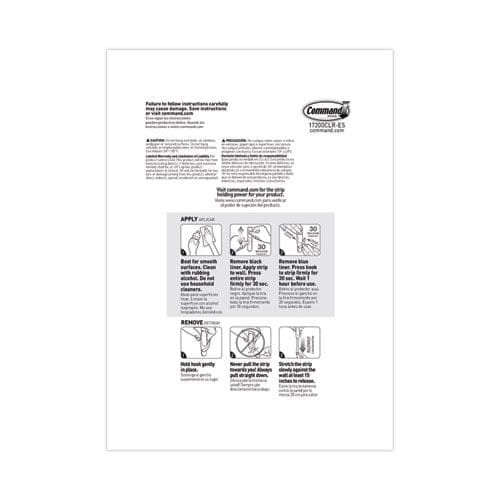 Command Assorted Refill Strips Removable (8) Small 0.75 X 1.75 (4) Medium 0.75 X 2.75 (4) Large 0.75 X 3.75 Clear 16/pack - School Supplies