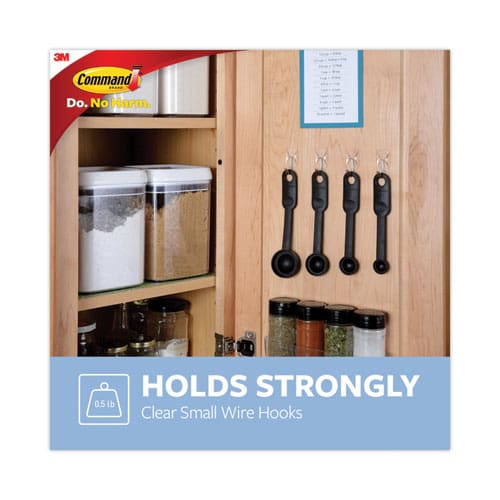 Command Clear Hooks And Strips Small Plastic/metal 0.5 Lb 9 Hooks And 12 Strips/pack - Furniture - Command™