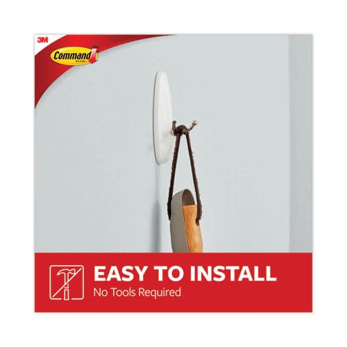 Command General Purpose Wire Hooks Medium Metal White 3 Lb Capacity 2 Hooks And 4 Strips/pack - Furniture - Command™