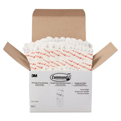 Command Poster Strips Removable Holds Up To 1 Lb Per Pair 0.63 X 1.75 White 4/pack 100 Packs/carton - School Supplies - Command™