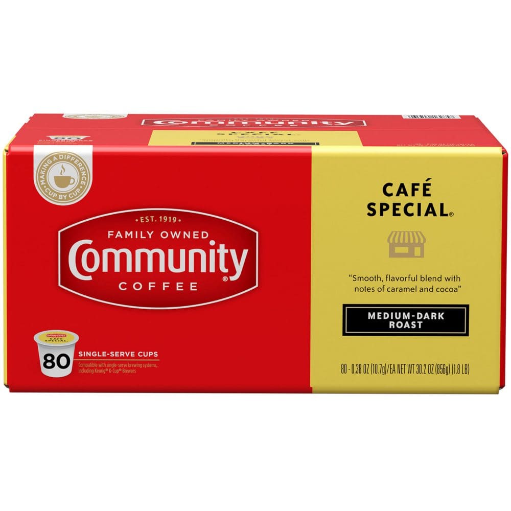 Community Coffee Single Serve Cups Cafe Special (80 ct.) - Coffee Tea & Cocoa - Community Coffee