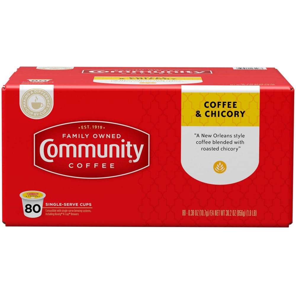Community Coffee Single Serve Cups Coffee & Chicory (80 ct.) - Coffee Tea & Cocoa - Community Coffee
