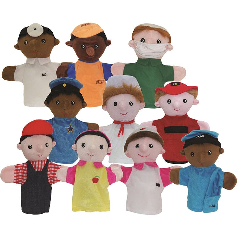 Community Helper Puppets Set Of 10 - Puppets & Puppet Theaters - Get Ready Kids
