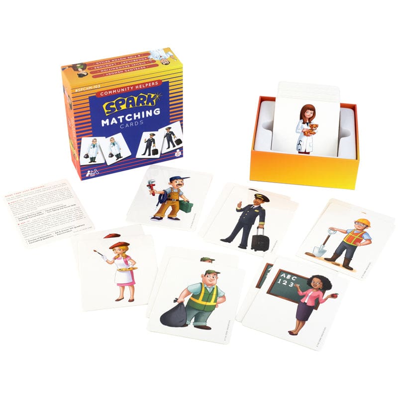 Community Helpers Matching Cards Memory Game (Pack of 2) - Card Games - Spark Innovations