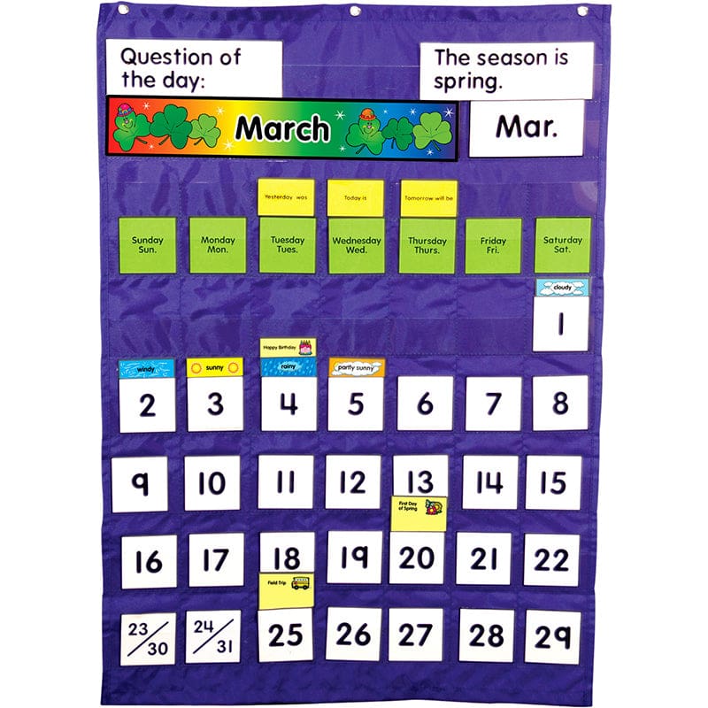 Complete Calendar & Weather Pocket Chart - Pocket Charts - Carson Dellosa Education