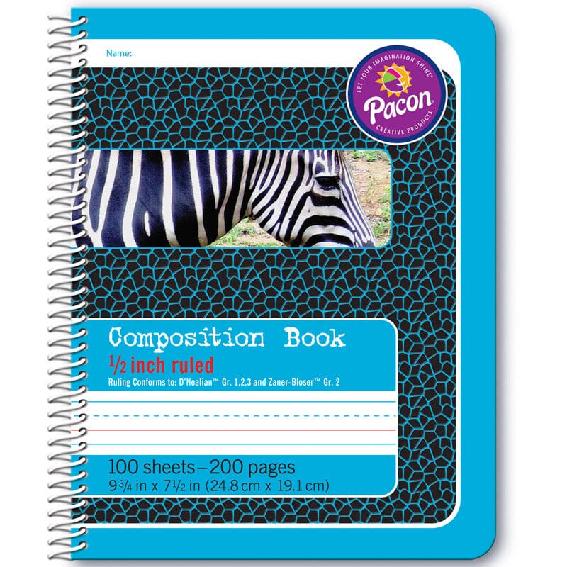 Composition Book 1/2In Ruled Spiral Bound (Pack of 10) - Note Books & Pads - Dixon Ticonderoga Co - Pacon