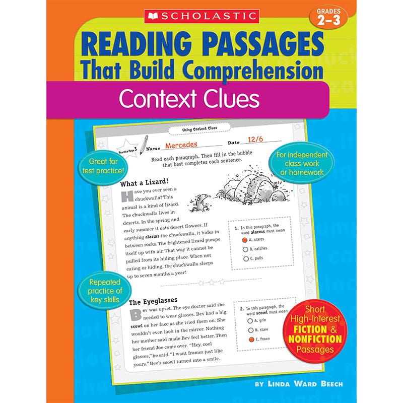 Comprehension Context Clues Reading Passages That Build (Pack of 6) - Comprehension - Scholastic Teaching Resources