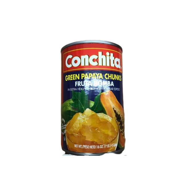 Conchita Fruta Bomba - Green Papaya Chunks in Extra Heavy Syrup, 16 oz - ShelHealth.Com
