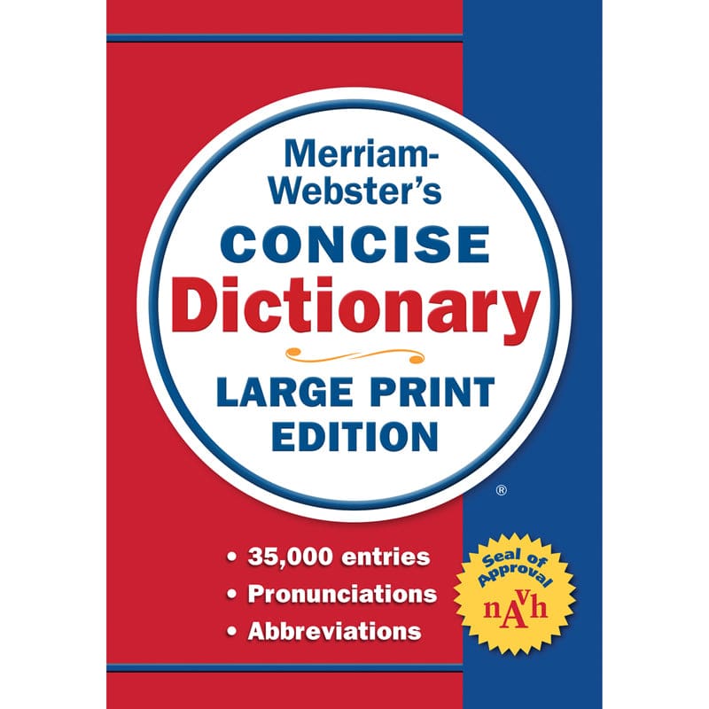 Concise Dictionary Large Print Ed Merriam Webster (Pack of 2) - Reference Books - Merriam - Webster Inc.
