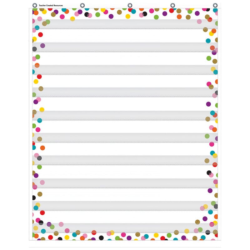 Confetti 10 Pocket Chart 34 X 44 (Pack of 2) - Pocket Charts - Teacher Created Resources