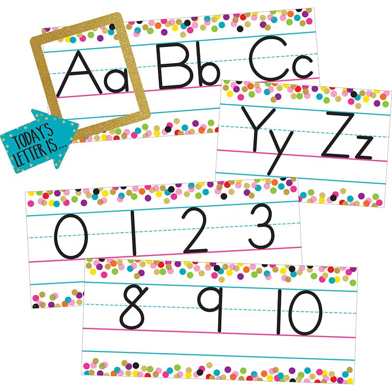 Confetti Alphabet Line Bulletin Brd (Pack of 3) - Alphabet Lines - Teacher Created Resources