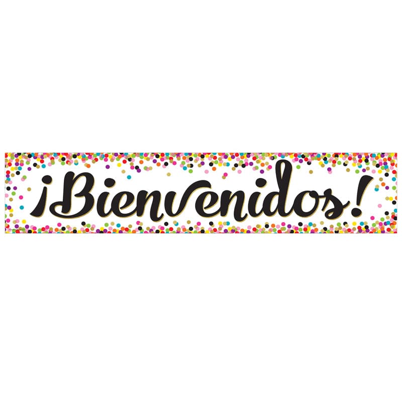Confetti Bienvenidos Welcome Banner Spanish (Pack of 10) - Banners - Teacher Created Resources