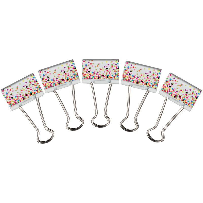 Confetti Binder Clips Medium (Pack of 10) - Clips - Teacher Created Resources