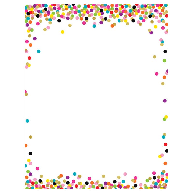 Confetti Blank Chart (Pack of 12) - Classroom Theme - Teacher Created Resources