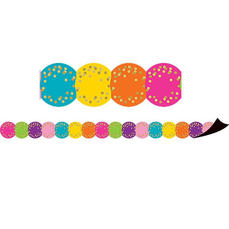 Confetti Circles Die-Cut Mag Border (Pack of 6) - Border/Trimmer - Teacher Created Resources
