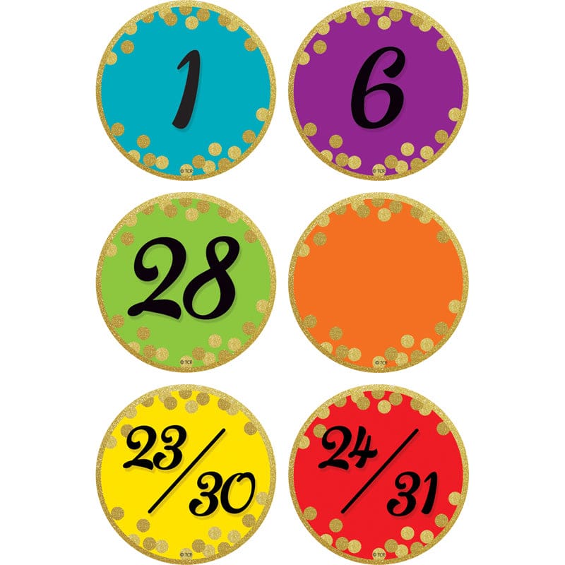 Confetti Colorful Calendar Days (Pack of 12) - Calendars - Teacher Created Resources