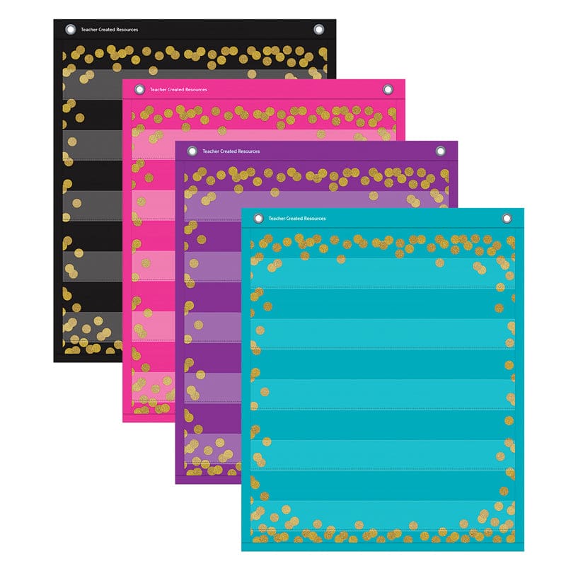 Confetti Colorful Mini Pocket Chrts Magnetic - Pocket Charts - Teacher Created Resources