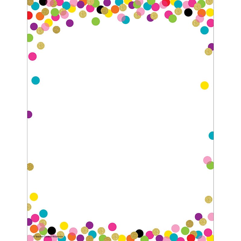Confetti Computer Paper (Pack of 8) - Design Paper/Computer Paper - Teacher Created Resources