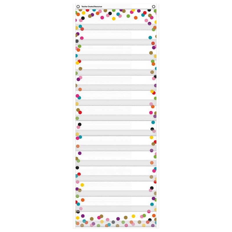 Confetti Daily Schedule Pocket Chrt 14 Pocket (Pack of 2) - Pocket Charts - Teacher Created Resources