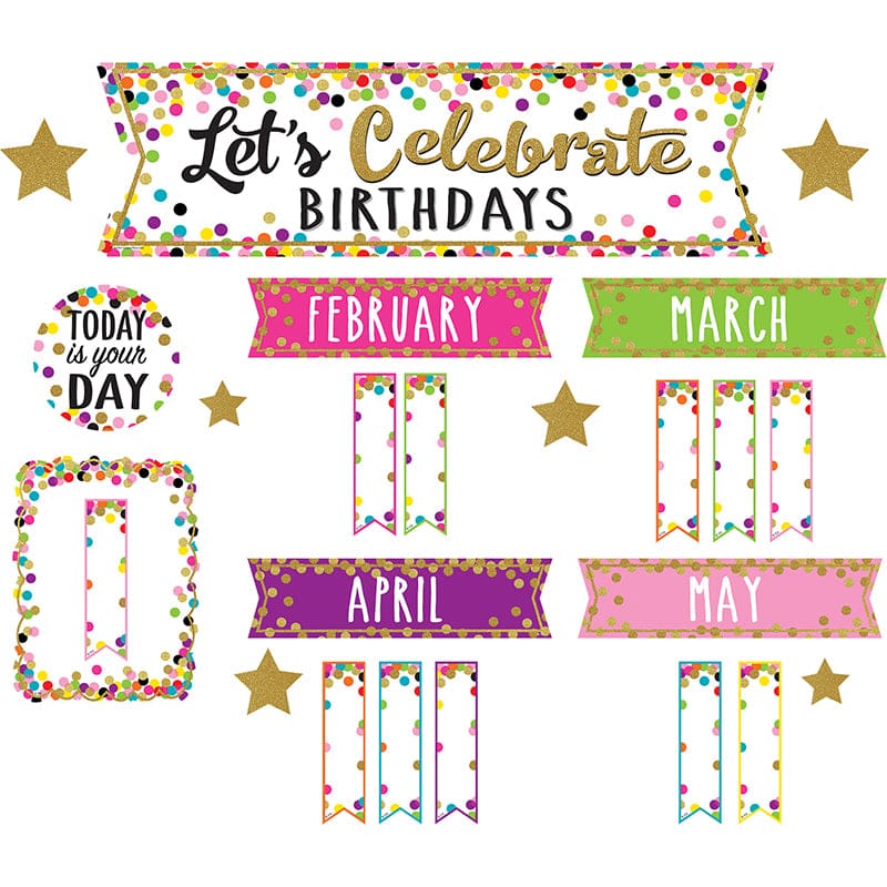 Confetti Happy Birthday Mini Bbs (Pack of 6) - Miscellaneous - Teacher Created Resources