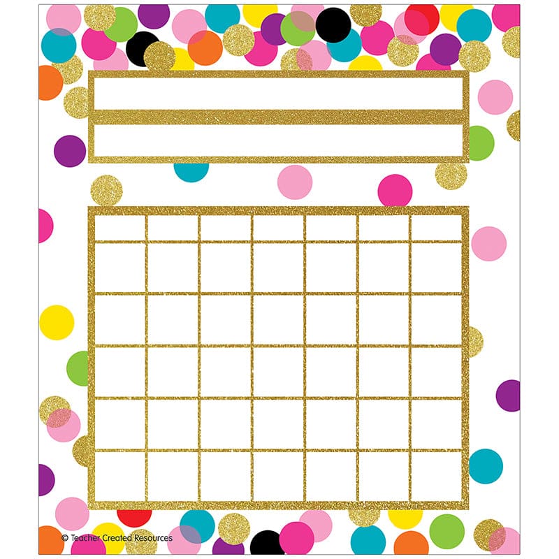 Confetti Incentive Charts (Pack of 10) - Incentive Charts - Teacher Created Resources