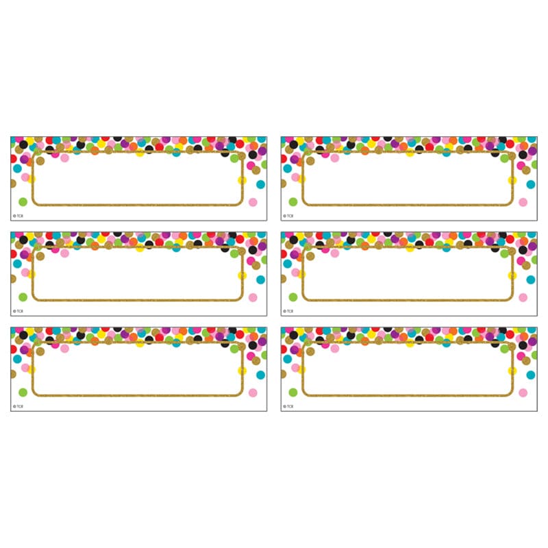 Confetti Labels Magnetic Accents (Pack of 6) - Whiteboard Accessories - Teacher Created Resources