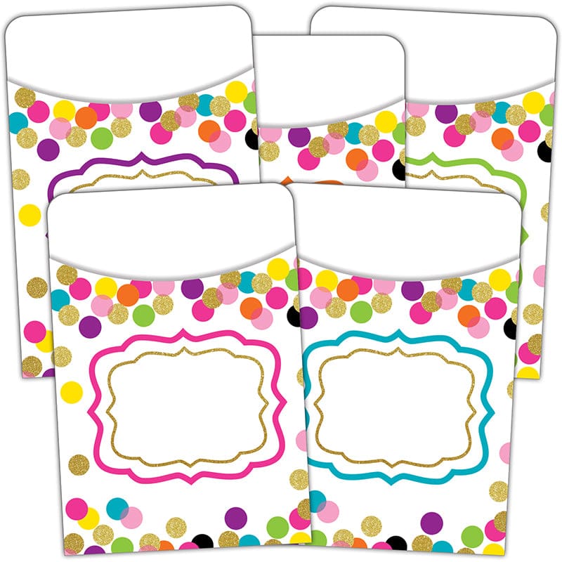 Confetti Library Pockets (Pack of 10) - Library Cards - Teacher Created Resources