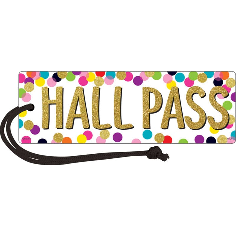 Confetti Magnetic Hall Pass (Pack of 12) - Hall Passes - Teacher Created Resources